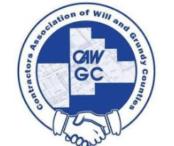 Logo of Contractors Association of Will and Grundy Counties.