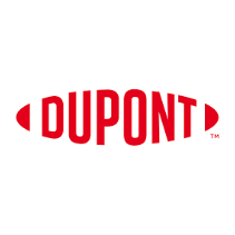 DuPont logo in red with elliptical background.
