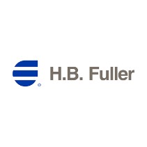H.B. Fuller company logo with blue stripes.