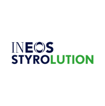INEOS Styrolution company logo with green and blue text.